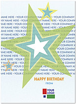 Birthday Stars Name Card D2092U-V